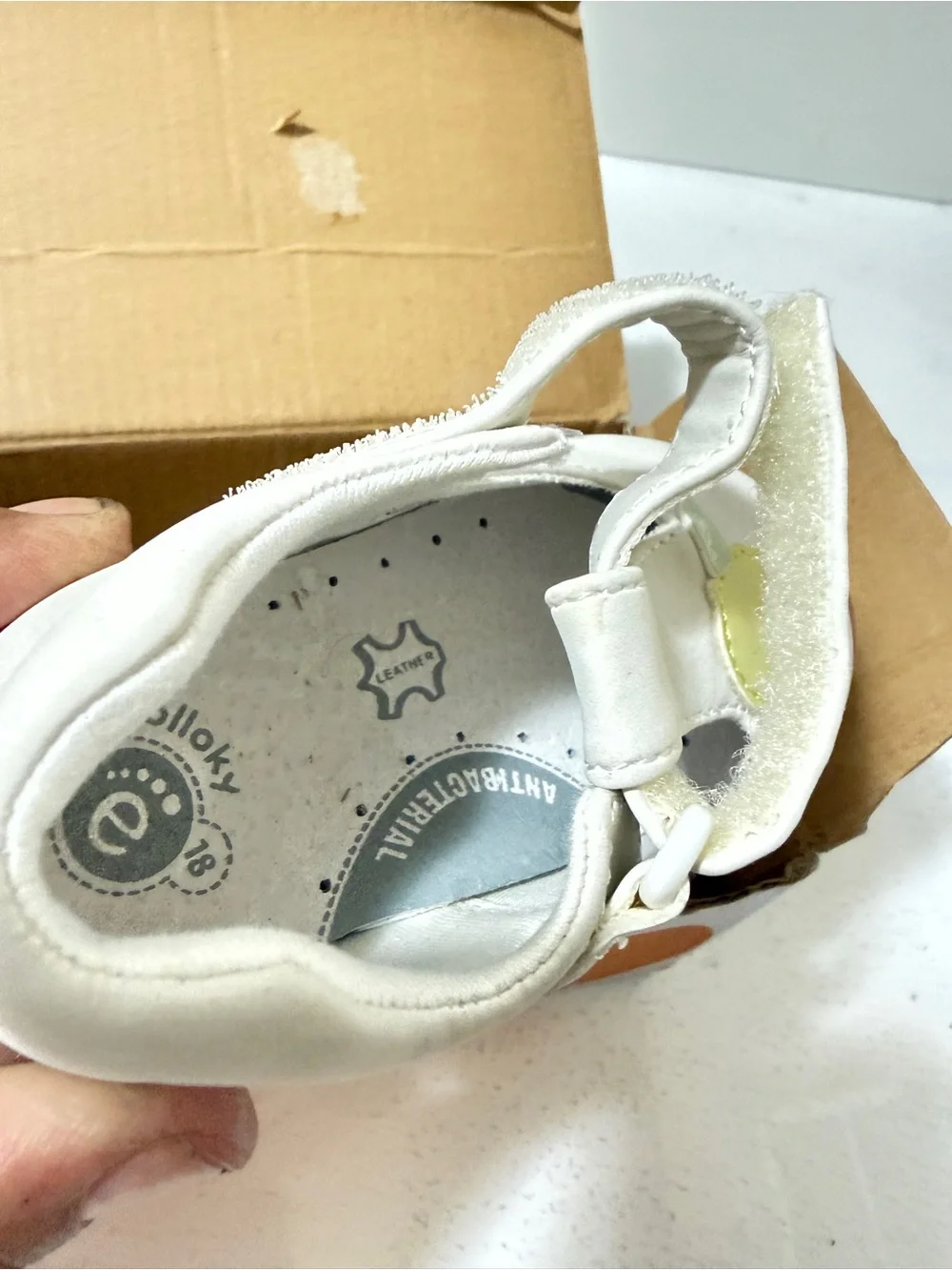 White and Yellow Baby Mary Jane Shoes